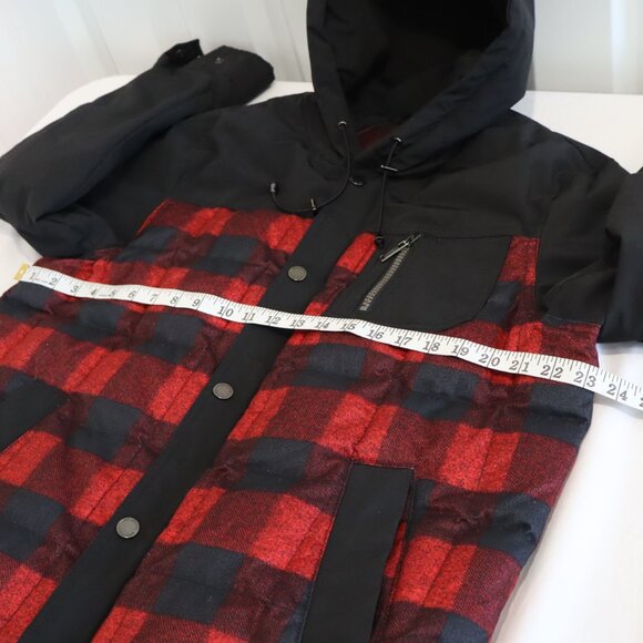 Pendleton Mens Red & Blk Buffalo Plaid Hooded 650 Down Water Resistant Coat Med - Picture 11 of 14